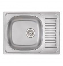Кухонна мийка Qtap 6550 0,8 мм Satin (QT6550SAT08)