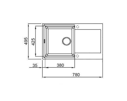 Кухонна мийка Lidz 790x495/230 STO-10 (LIDZМSTO10790495230)