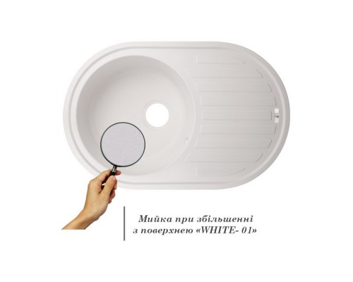 Кухонна мийка Lidz 780x500/200 WHI-01 (LIDZWHI10780500200)