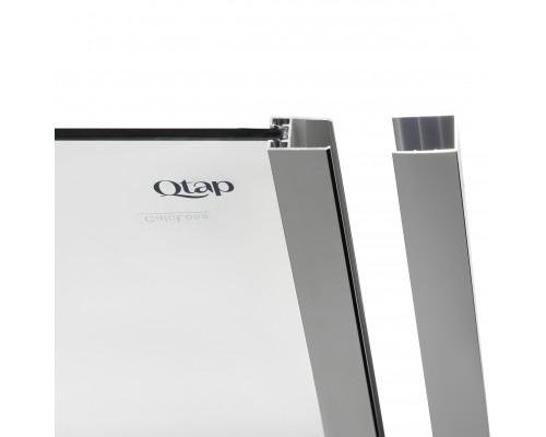 Душова перегородка Qtap Walk-In Glide CRM2012.C8 120х190 см, скло Clear 8 мм, покриття CalcLess