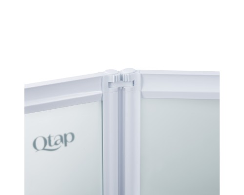 Штора на ванну Qtap Gemini WHI401114RP4 скло Pear 4 мм, 110x140 см