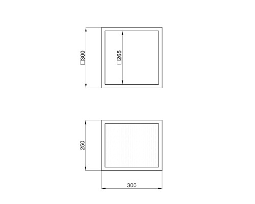 Полиця підвісна Qtap Taurus 300х300х250 Whitish oak QT24763PP300WO