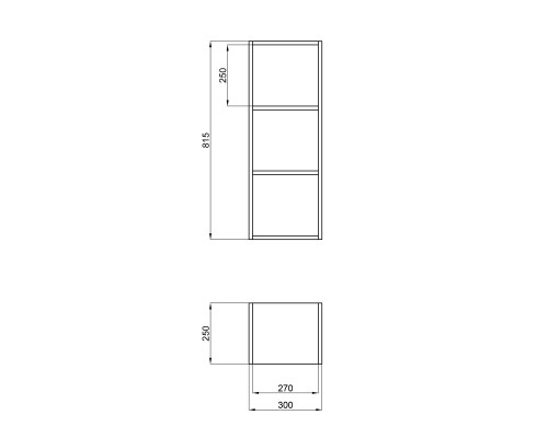 Стелаж підвісний Qtap Taurus 250х814х300 Whitish oak QT24762SP814WO