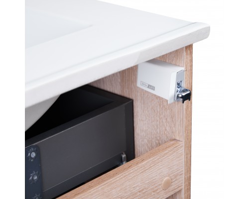 Комплект Qtap Taurus 600х800х437 Whitish oak тумба підлогова + раковина урізна QT2471TNT603WO