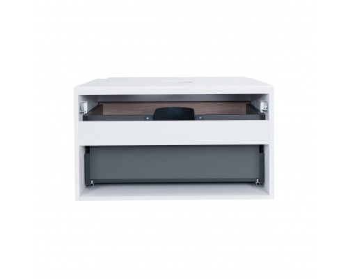 Тумба підвісна Qtap Virgo 800х476х469 White/Whitish oak зі стільницею QT1879TPА801WWO