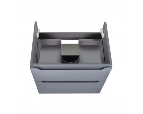 Комплект Qtap Scorpio 710х585х460 Graphite тумба підвісна + раковина урізна QT1472TPВ7023070CG