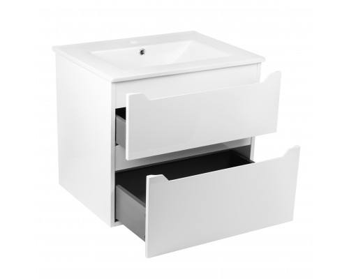Комплект Qtap Scorpio 710х585х460 White тумба підвісна + раковина урізна QT1472TPВ7013070CW