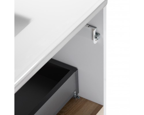 Комплект Qtap Robin 800х580х437 White/Whitish oak тумба підвісна + раковина урізна QT1372TPВ8001WWO