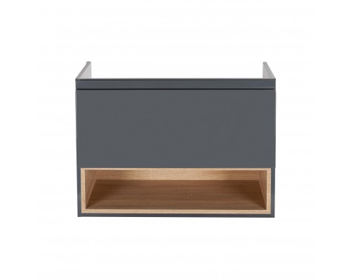 Тумба підвісна Qtap Robin 700х580х437 Graphite/Whitish oak QT1374TPВ7002GWO