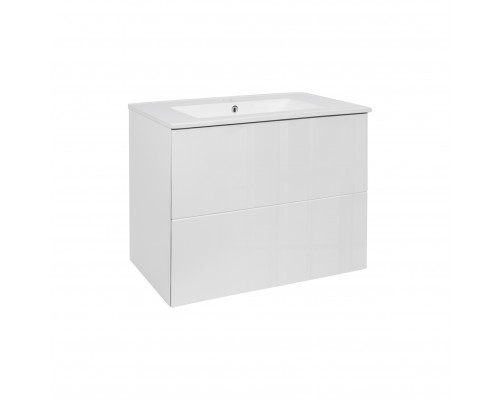 Комплект Qtap Tern 700х580х437 White тумба підвісна + раковина урізна QT1772TPL7013070CW