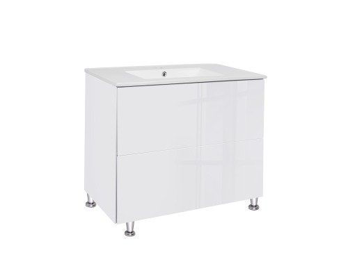 Комплект Qtap Tern 800х725х437 White тумба підлогова + раковина урізна QT1771TNL8013080CW