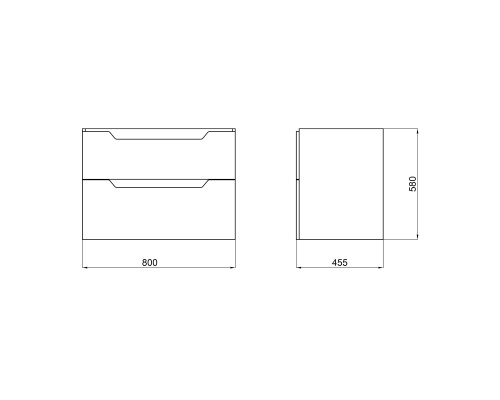 Тумба підвісна Qtap Scorpio 810х585х460 White QT1474TPВ801W