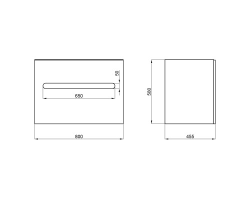 Тумба підвісна Qtap Virgo 800х580х437 White/Whitish oak QT1874TPА801W