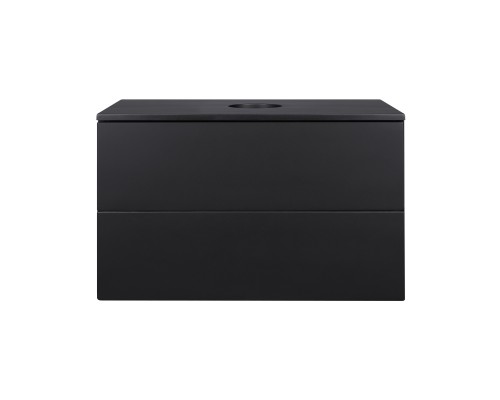 Тумба підвісна Qtap Tern 800х476х469 Matt black зі стільницею QT1779TPL802MB