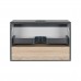 Тумба підвісна Qtap Robin 700х476х437 Graphite/Whitish oak зі стільницею QT1379TPН7002GWO