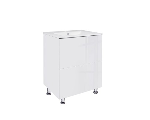 Комплект Qtap Tern 600х725х437 White тумба підлогова + раковина урізна QT1771TNL6013060CW