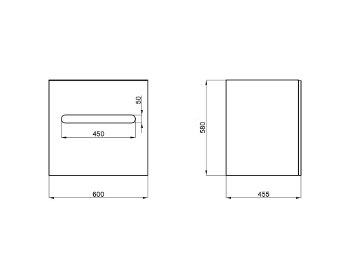 Тумба підвісна Qtap Virgo 600х580х437 White/Whitish oak QT1874TPА601W