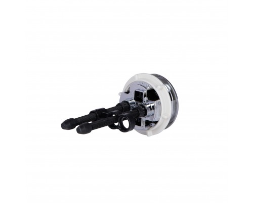 Qtap WDI комплект арматури для бачка унітазу з подвійною круглою кнопкою змиву 4,8 см та клапаном нижньої подачі води, 3/6L CHR