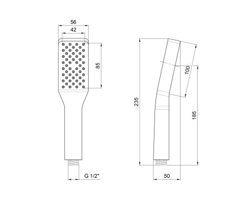 Лійка для ручного душу Qtap Rucni A058N1ZCC