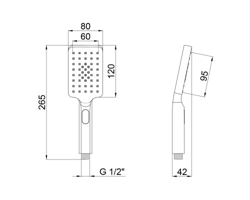 Лійка для ручного душу Qtap Rucni A121N3KBB