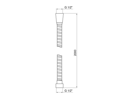 Шланг для душу Qtap 0052-C 2,0 м