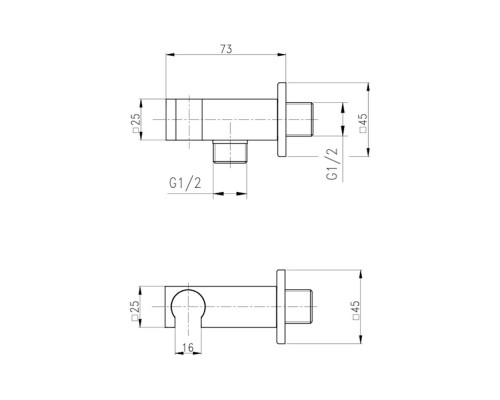 Підключення для шланга Qtap Kvad QT819810842858NB