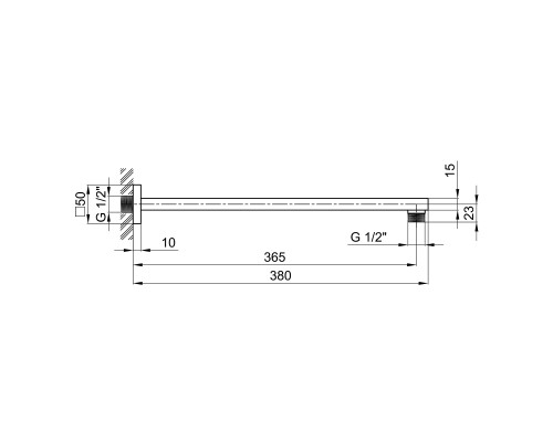 Кронштейн для верхнього душу Qtap Trubice 400NB-1