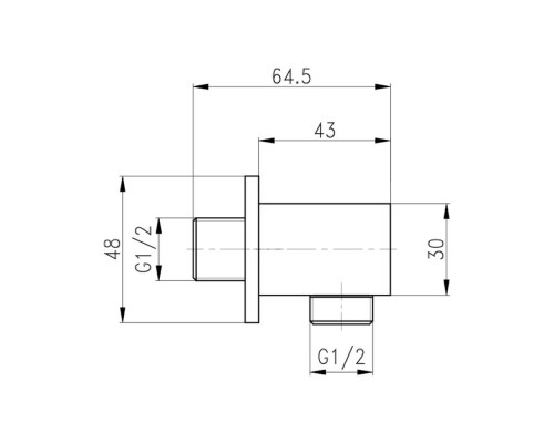 Підключення для шланга Qtap Kvad QT809810842857NB