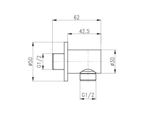 Підключення для шланга Qtap Kolo QT809910842856OB