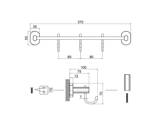 Гачок Qtap Liberty CRM 1154-3