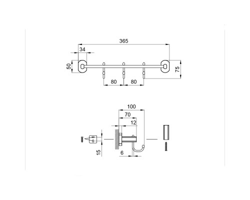 Гачок Qtap Liberty ANT 1154-3