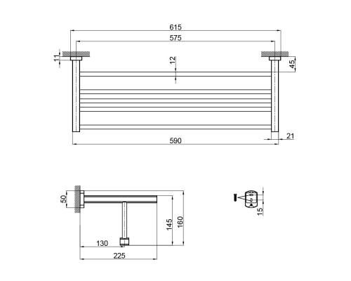 Полиця для рушників Qtap Liberty BLM 1122