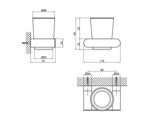 Стакан Qtap Sklenka 6102103B