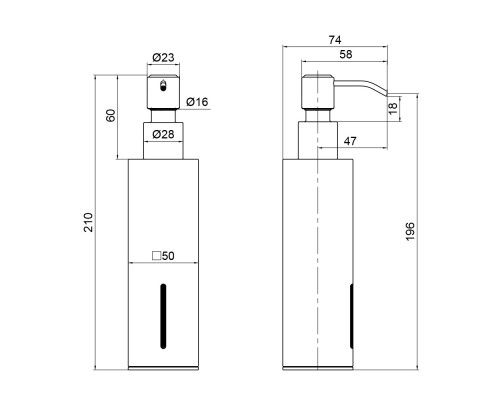 Дозатор для рідкого мила Qtap Liberty BLM 1152-2