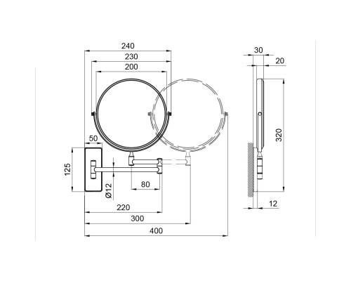 Дзеркало косметичне Qtap Liberty ANT 1147