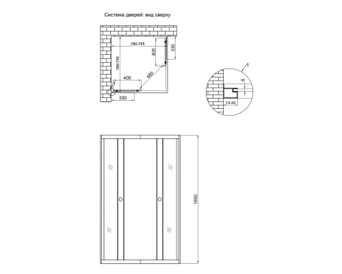 Душова кабіна Lidz Wawel SC80x80.SAT.LOW.FR, скло Frost 4 мм без піддона