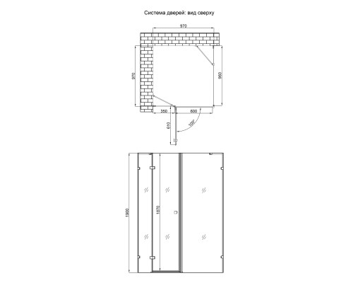 Душова кабіна Qtap CAPRICORN CRM1011SC6 100х100 см, скло Clear 6 мм, CalcLess, без піддона