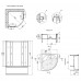 Душова кабіна Lidz Latwa SC90x90.SAT.HIGH.FR, скло Frost 4мм
