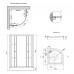 Набір Lidz душова кабіна Wieza SC90x90.SAT.LOW.L, скло Linie 4 мм + піддон Kupala