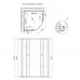 Душова кабіна Lidz Latwa SC90x90.SAT.MID.GR, скло тоноване 4 мм без піддона