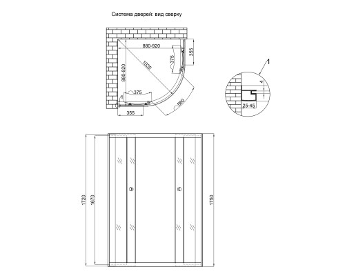 Душова кабіна Lidz Latwa SC90x90.SAT.MID.FR, скло Frost 4 мм без піддона