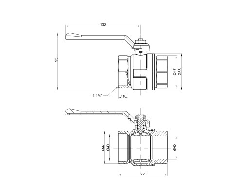 Кран кульовий Icma 1