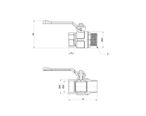 Кран кульовий Icma 1