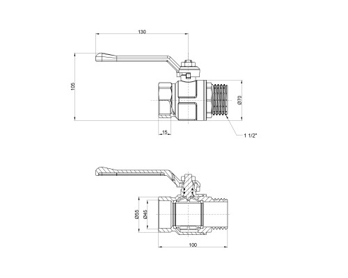 Кран кульовий Icma 1