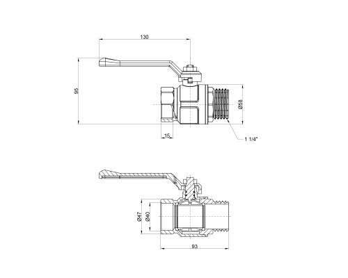 Кран кульовий Icma 1