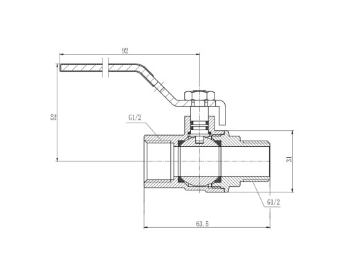 Кран кульовий SD Forte 1/2