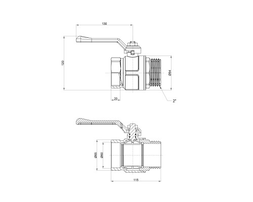 Кран кульовий Icma 2