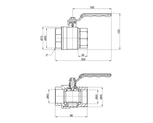 Кран кульовий SD Plus 2