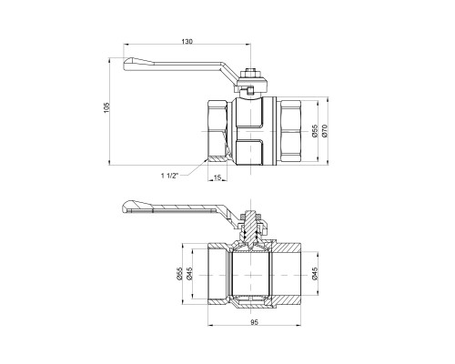 Кран кульовий Icma 1