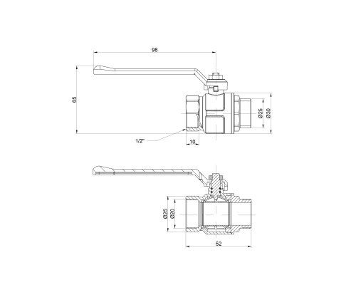 Кран кульовий Icma 1/2